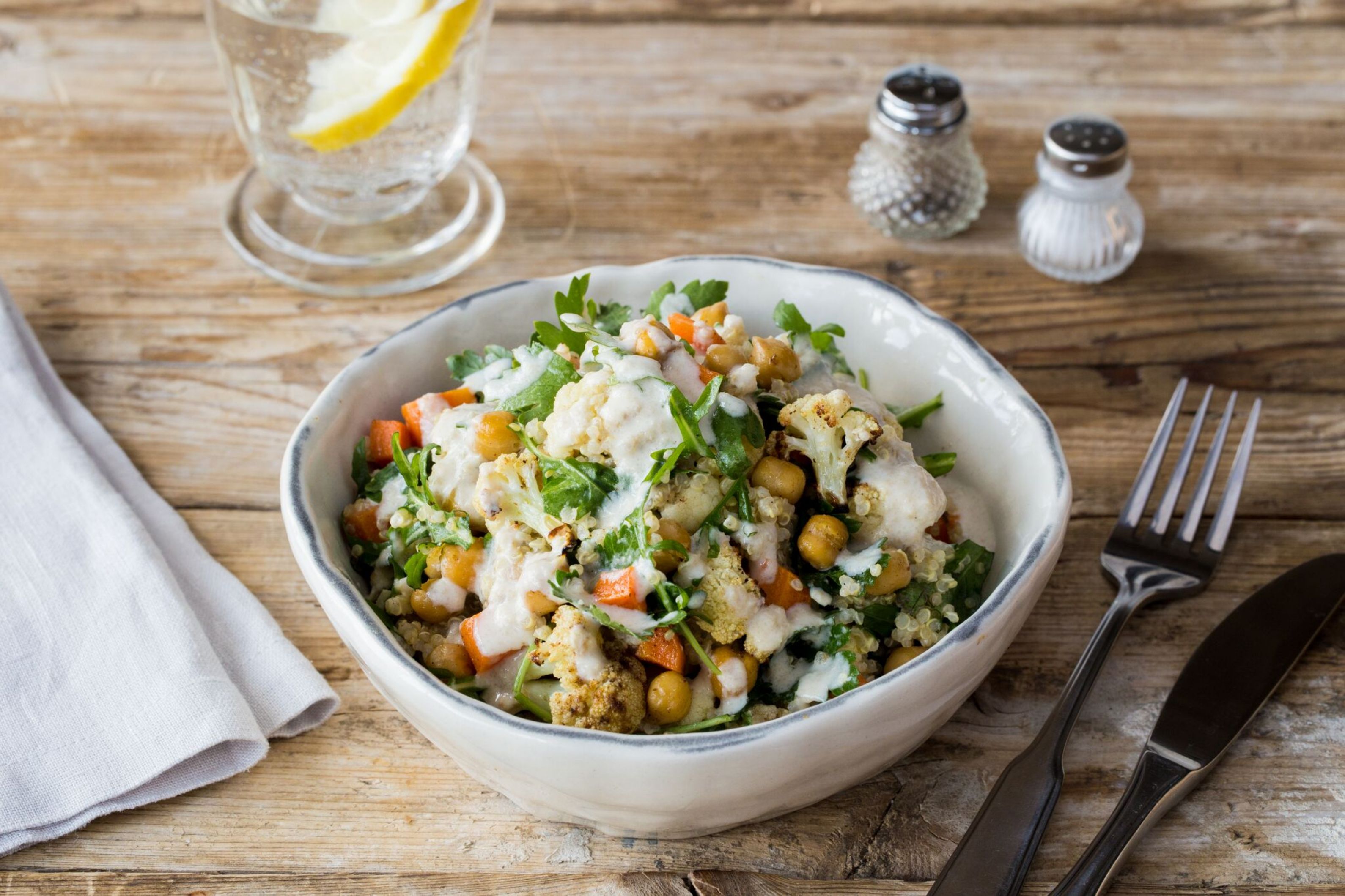 Roasted Squash, Cauliflower and Chickpeas